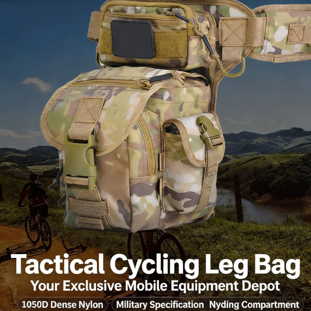 Cycling Gear Pouch - Tactical Drop Leg Bag Motorcycle Riding