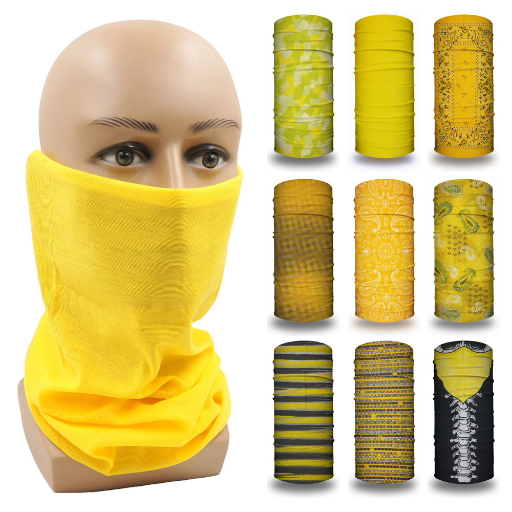 Yellow Cycling Gear - Yellow Tube Outdoor Bandana Women Running
