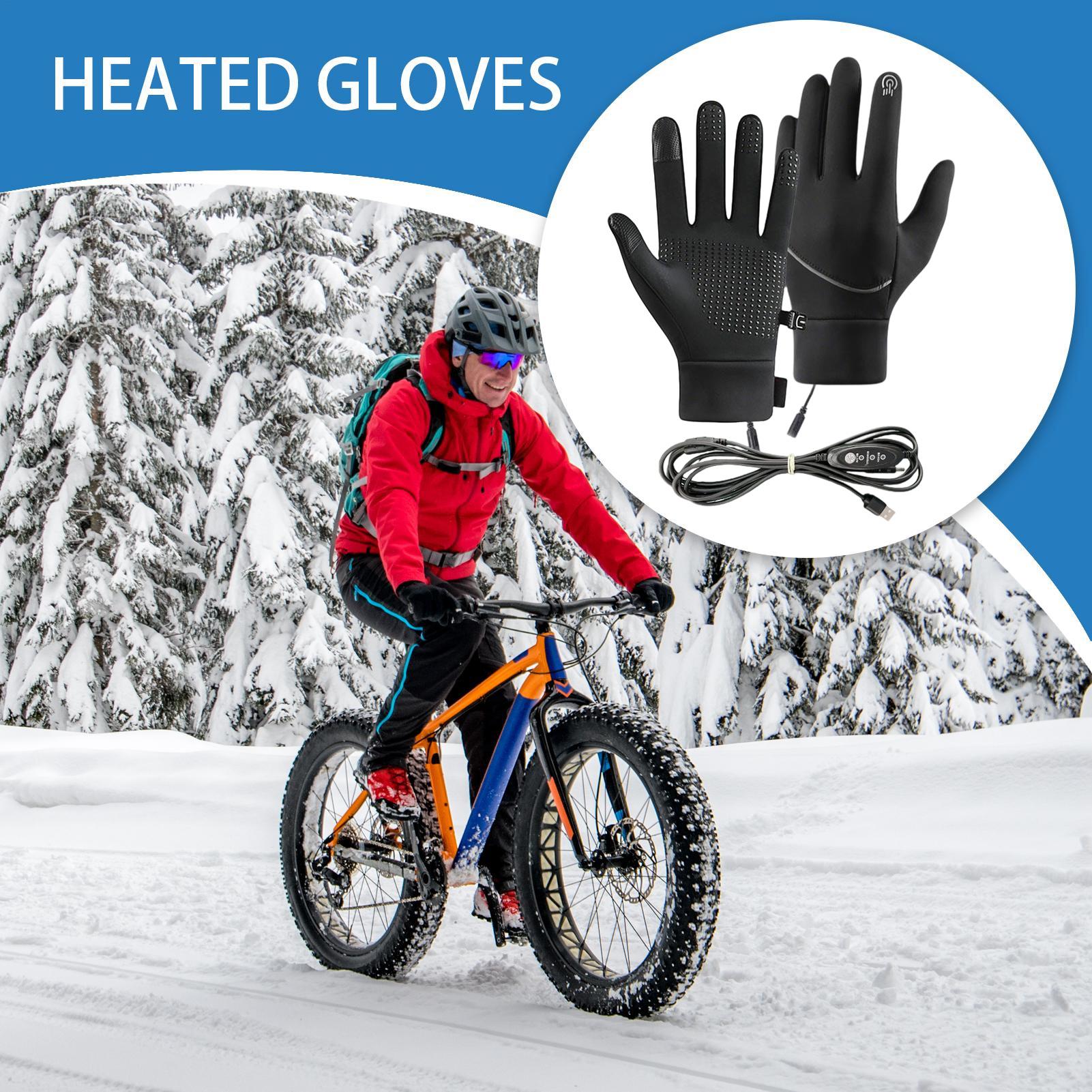 Cycling Gear Temperature - Motorcycle Gloves Heated Mittens USB Touch