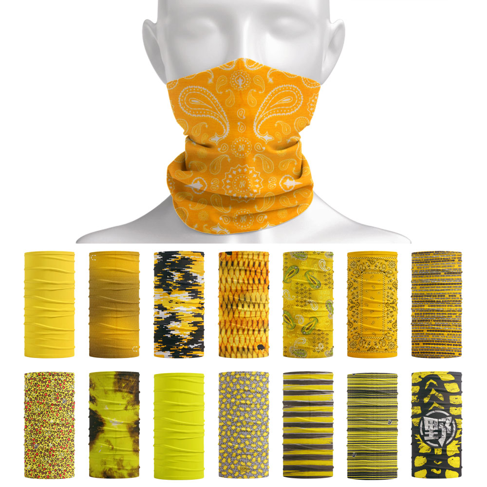 Yellow Cycling Gear - Bright Color Tube Neckchief Women Outdoor