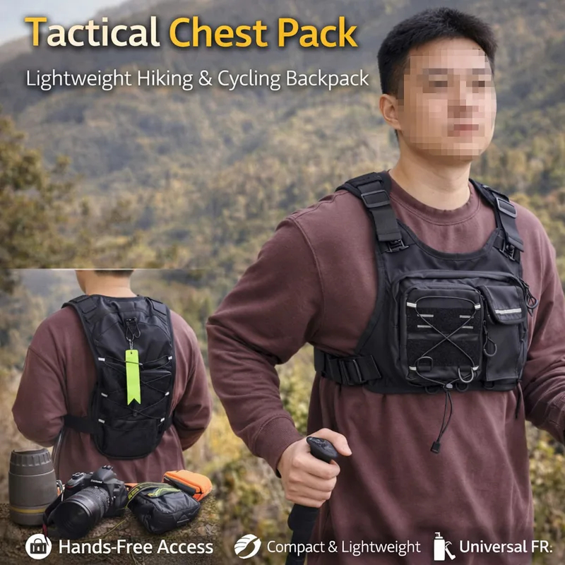 Cycling Gear Duffle - 2026 New Tactical Vest Chest Bag