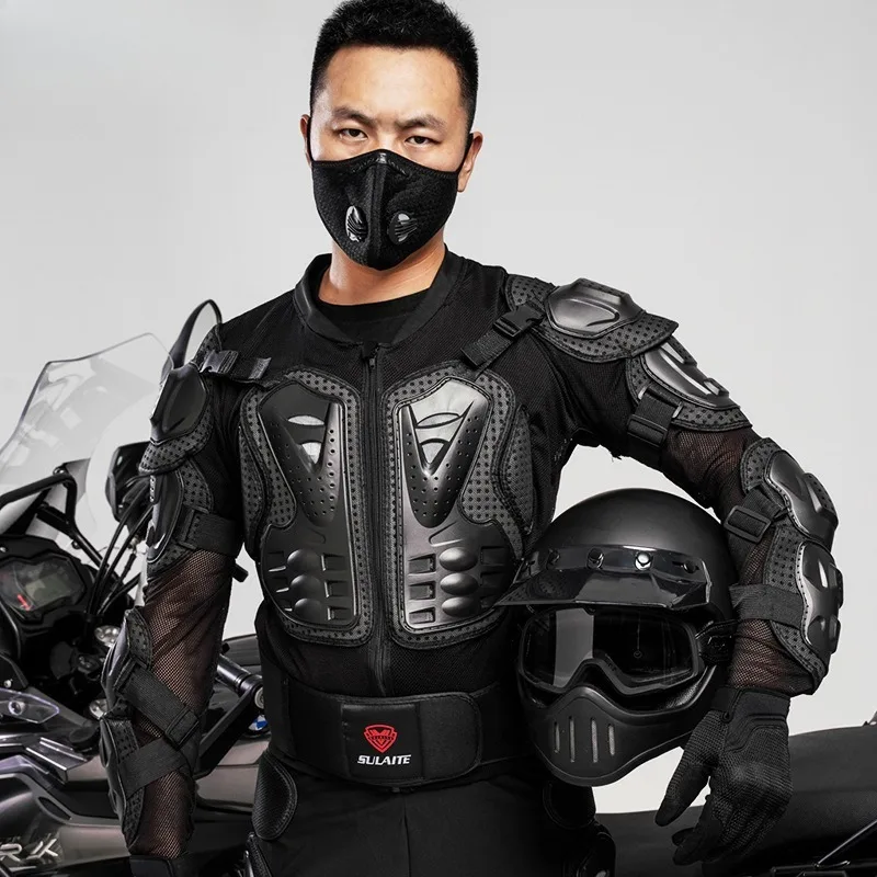 Cycling Gear Jacket - Black Anti-fall Cycling Protective Armor Gear
