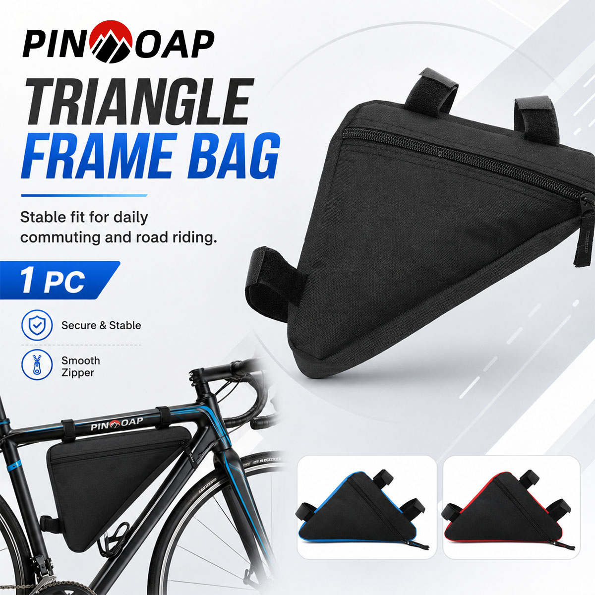 Cycling Gear Pouch - PINMOAP Bicycle Triangle Bag Waterproof Bike