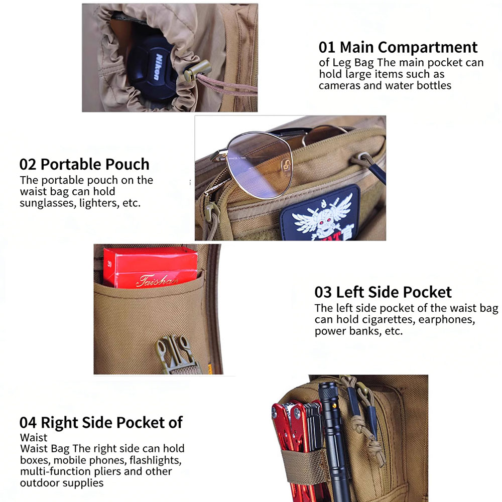 Tactical Drop Leg Bag Motorcyc - Cycling Gear Pouch review and price