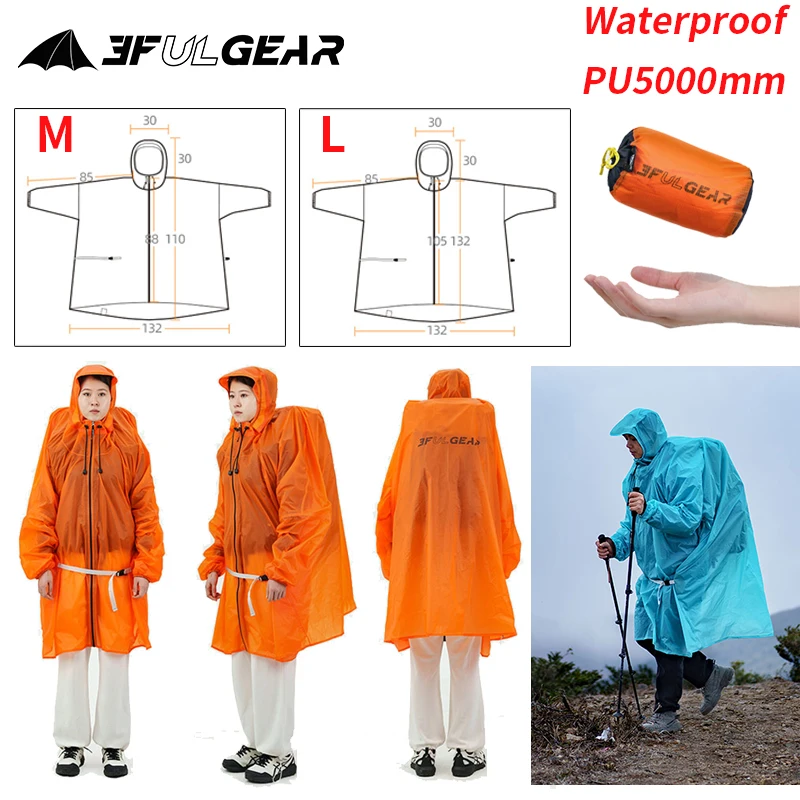 3F UL GEAR Zipper Raincoat 15D - Cycling Gear Jacket review and price