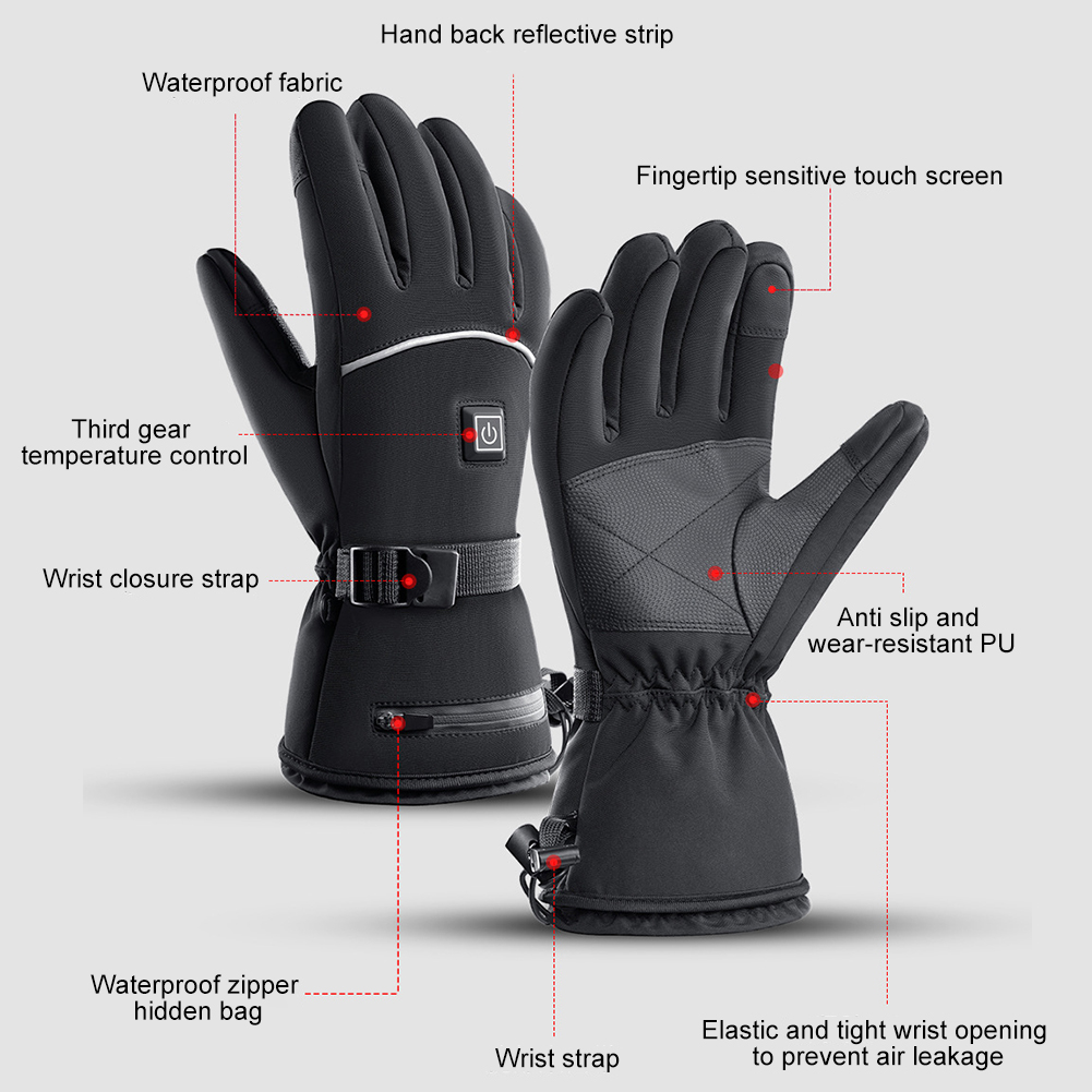 Touch Screen Heated Gloves Col - Cycling Gear Temperature review and price