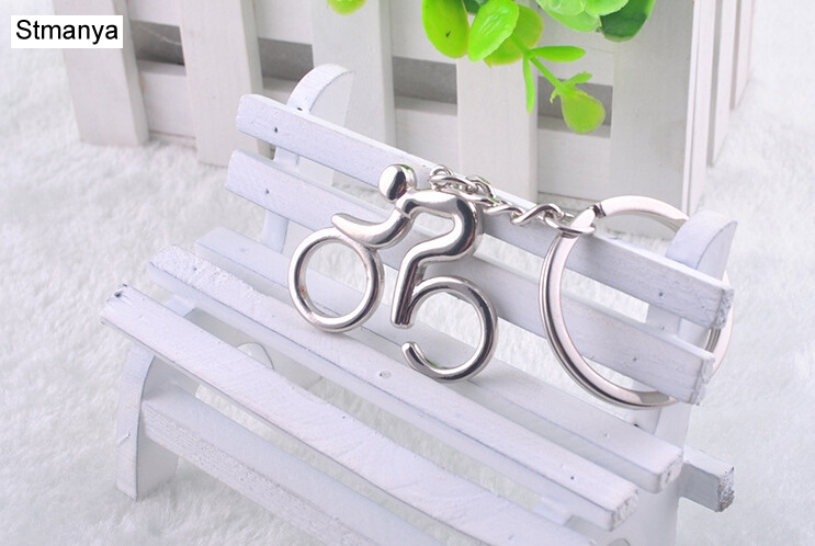 Metal Keychain Riding bicycle  - Yellow Cycling Gear review and price