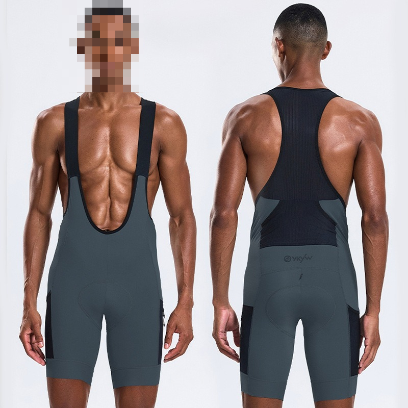 Gray-Blue Cycling Bib Shorts w - Cycling Gear Padding review and price